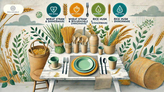 The Health Benefits of Using Wheat Straw and Rice Husk Dinnerware Over Disposable and Fiber Dinnerware