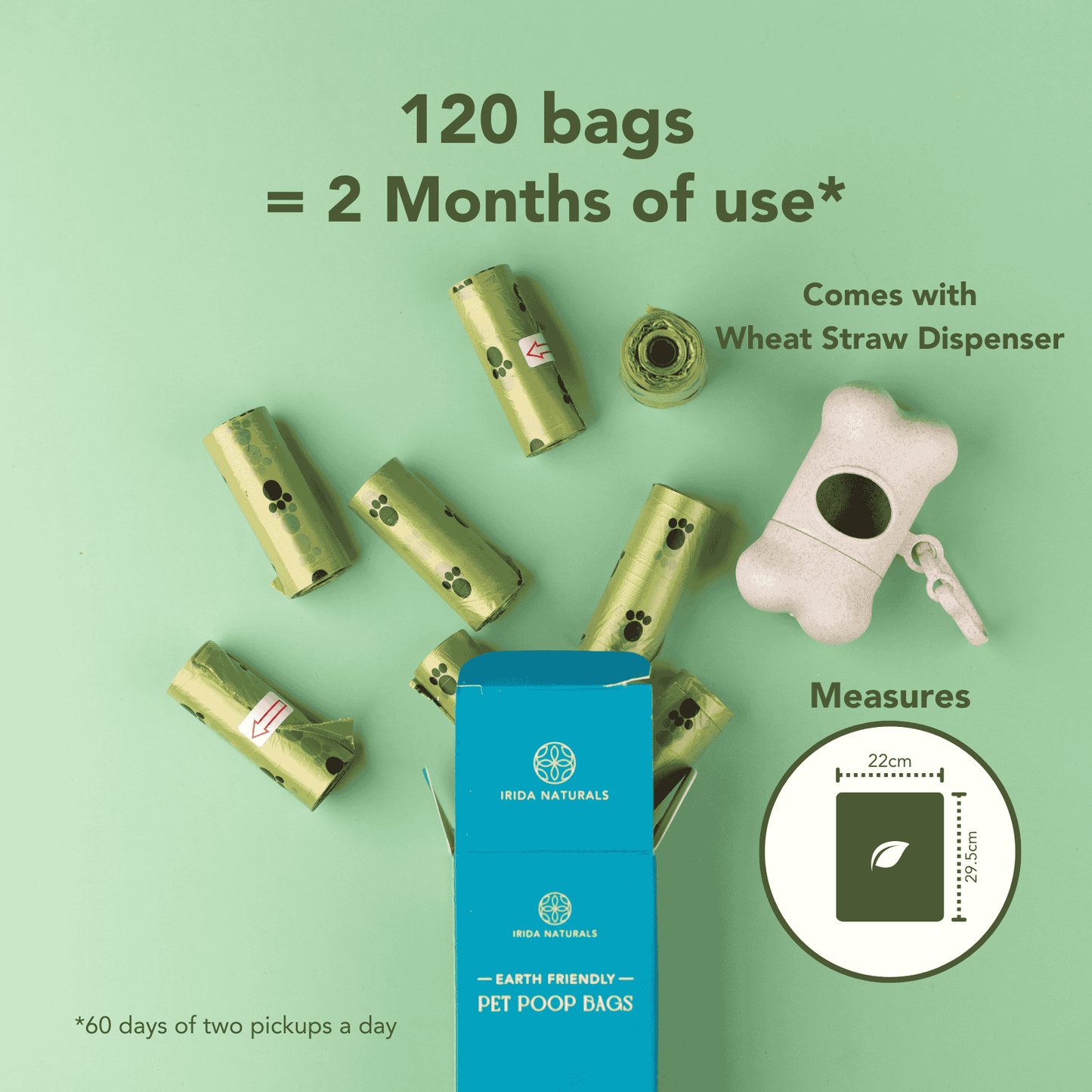 Biodegradable Pet Poop Bags with Wheat Straw Dispenser3