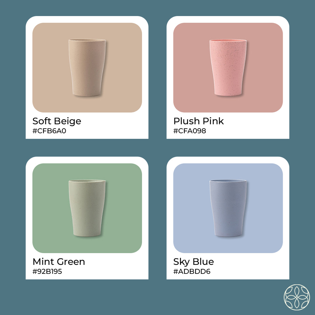 Wheat Straw Cups - Set of 4