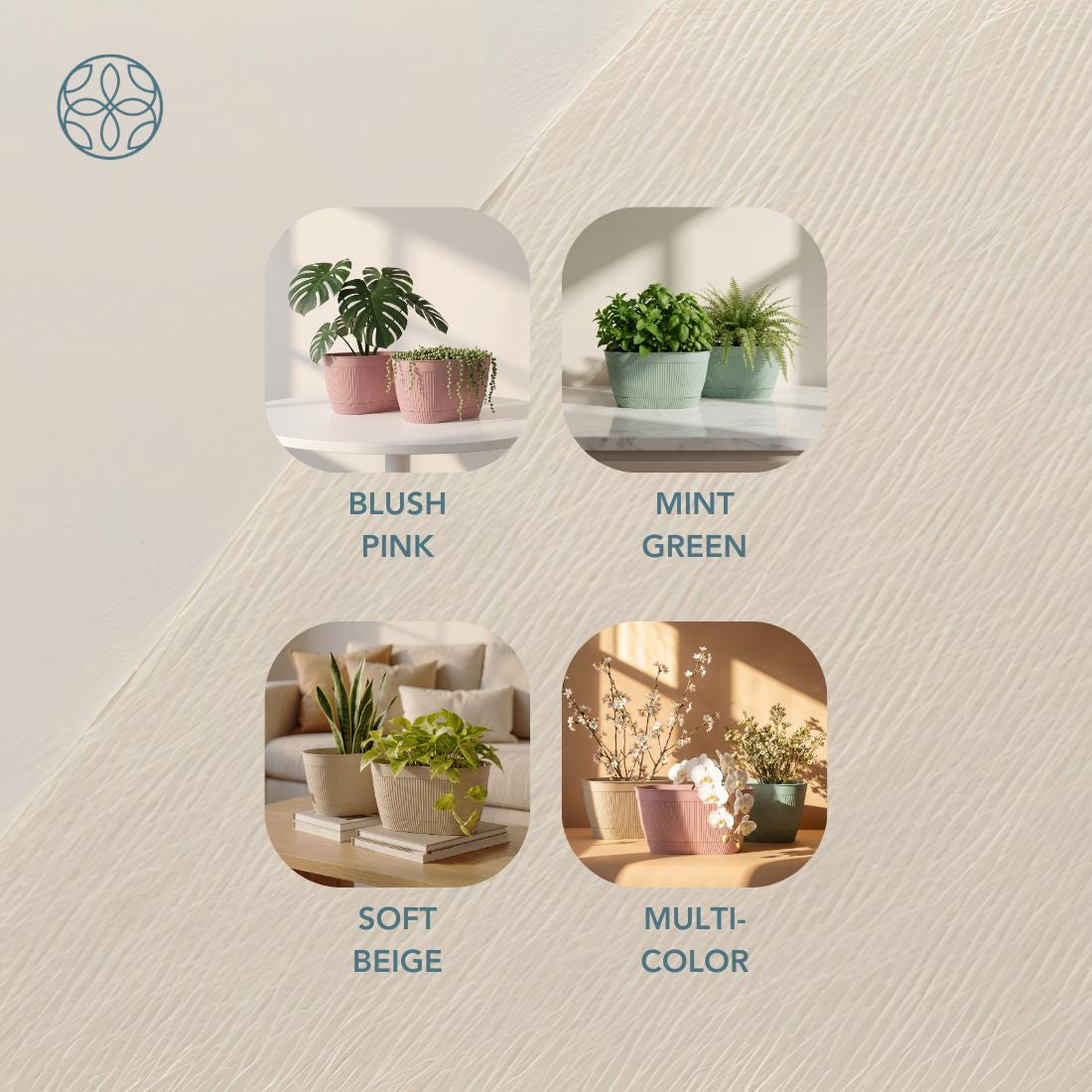 Eco Friendly Rice Husk Camelia 11.5 inch Pots & Planter