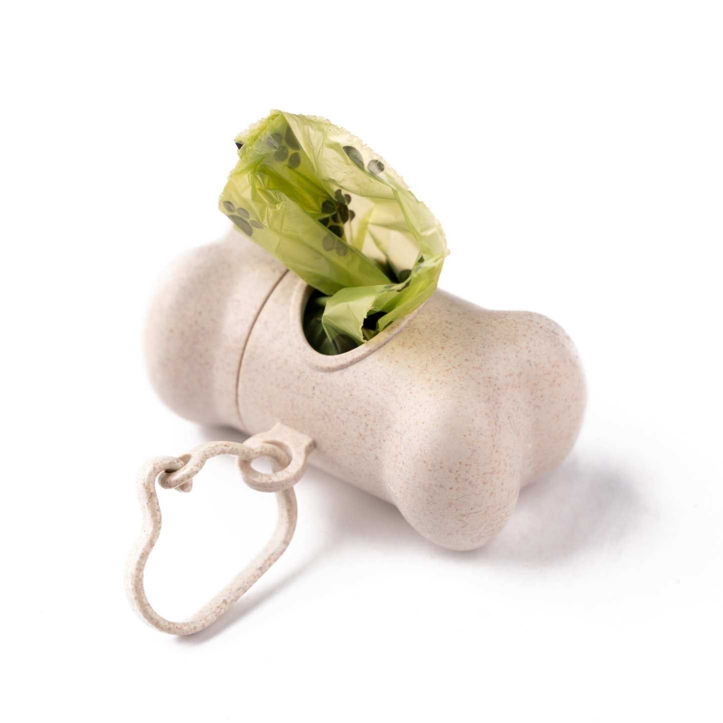 IRIDA NATURALS Poop Bags Wheat Straw Dispenser with Leash Clip