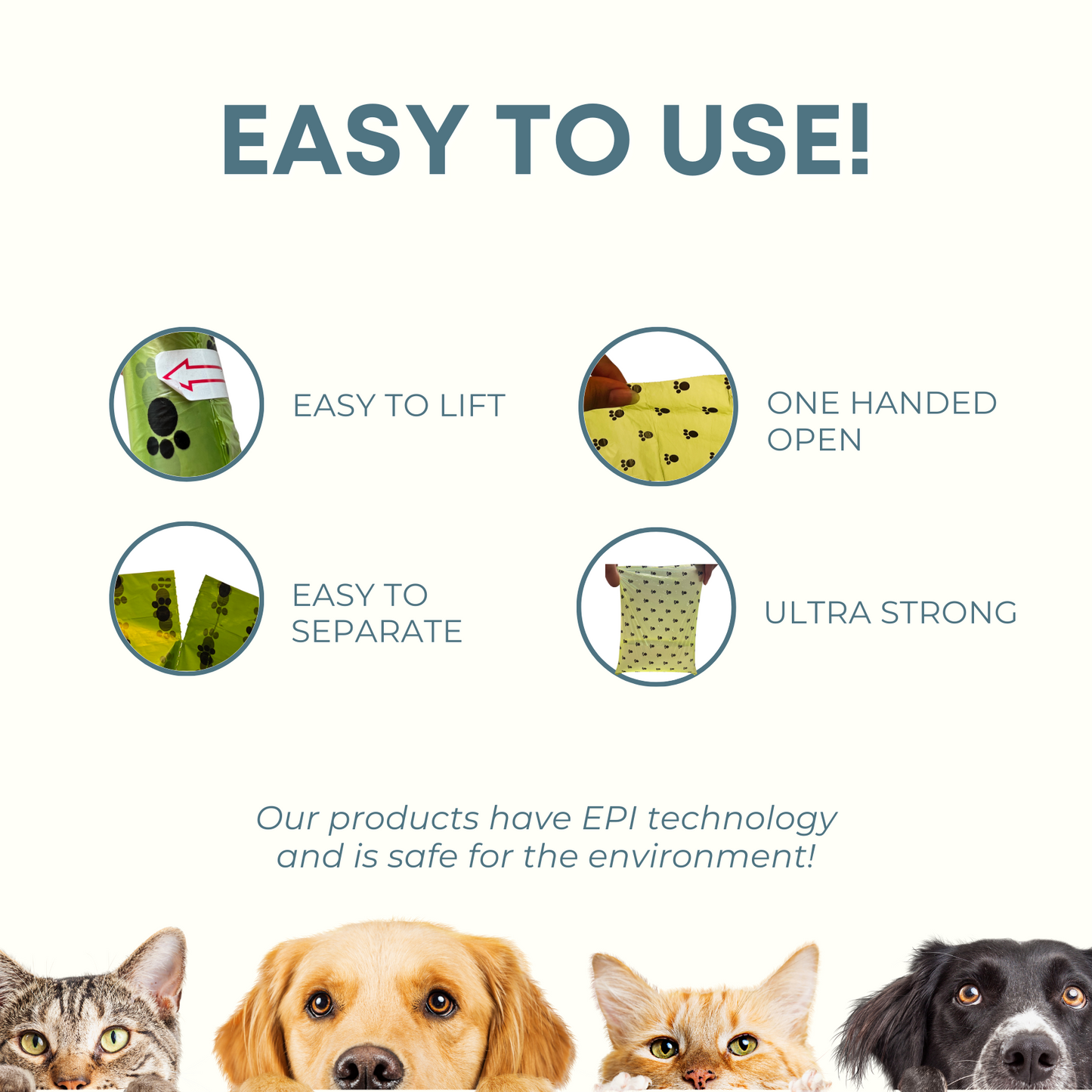 Irida Naturals Compostable Pet Poop Bags 120 Bags with a Wheat straw dispenser