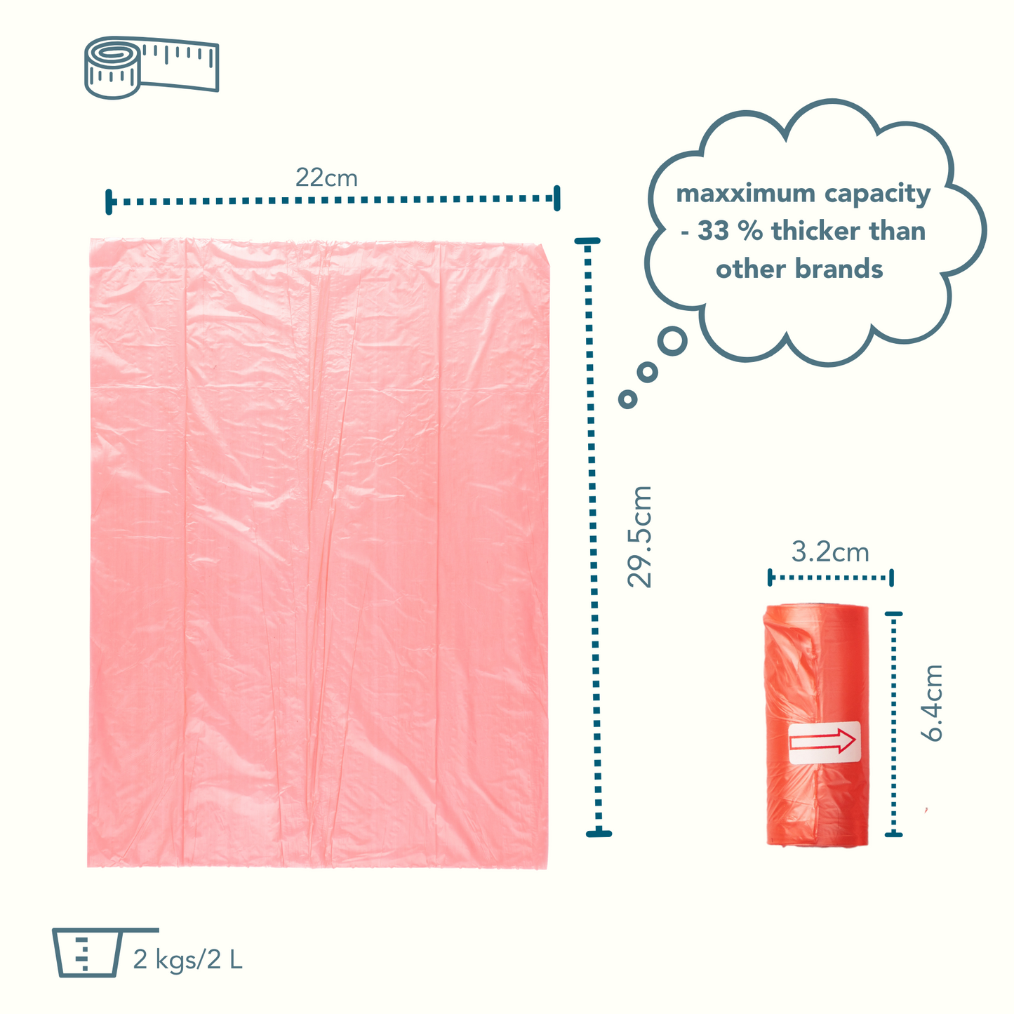 Irida Naturals Compostable Pet Poop Bags Floral scent - 120 Bags