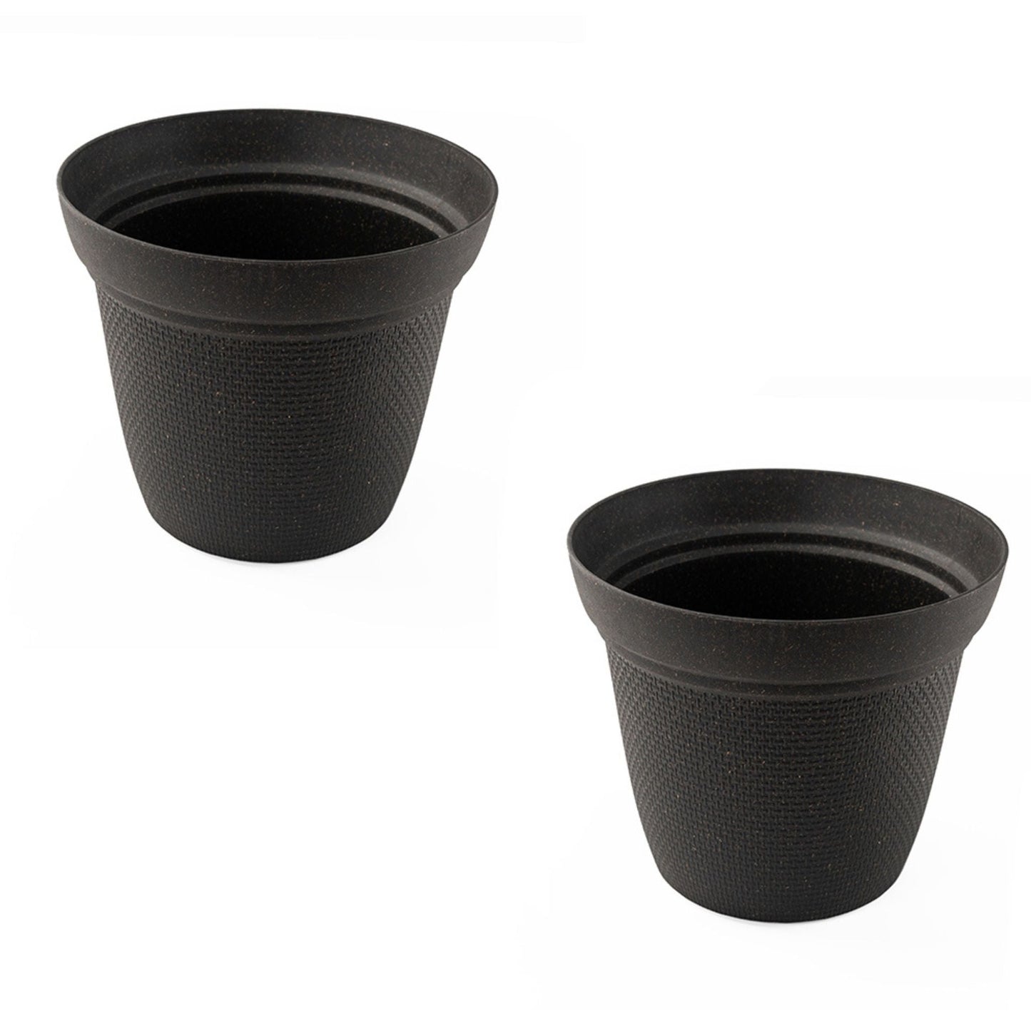 Rice Husk and Bamboo Fiber Dahlia Pot and Planter - Set of 2