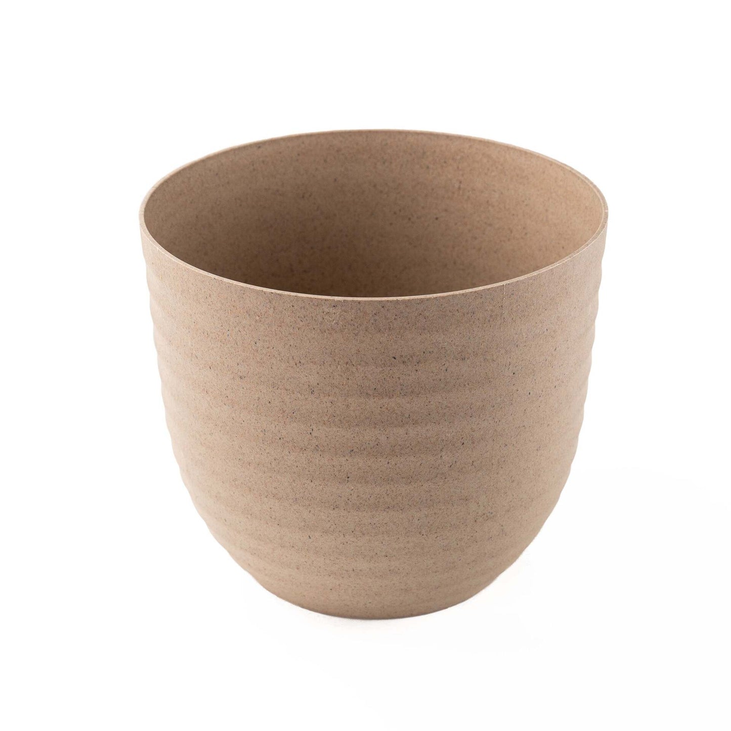 Rice Husk and Bamboo Fiber Peony Pot and Planter - 9"- Set of 2