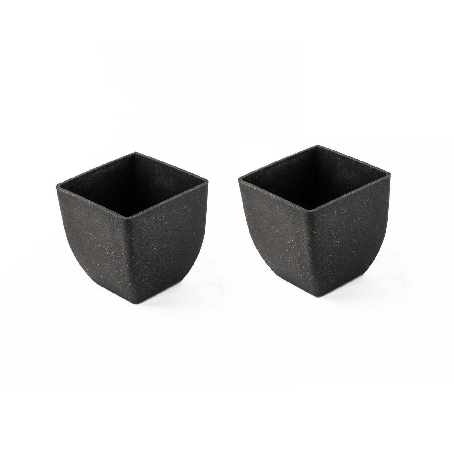 Rice Husk and Bamboo Fiber Sakura Pot and Planter - 4"- Set of 2