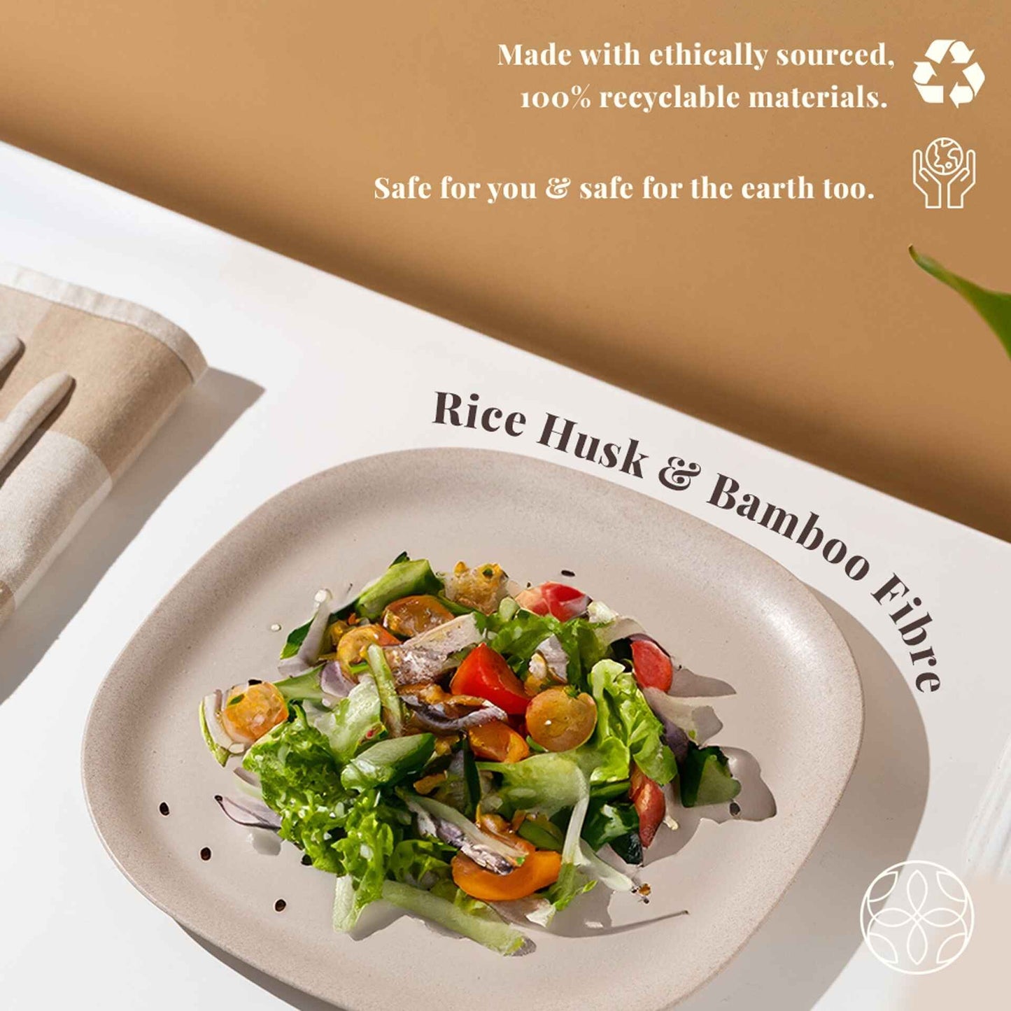 Rice husk And Bamboo Fiber Dinner Plates 9