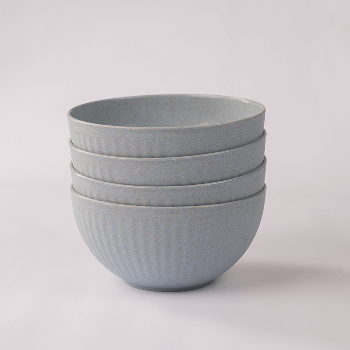 Rice Husk & Bamboo Fibre Fluted Bowl Set Pack of 4