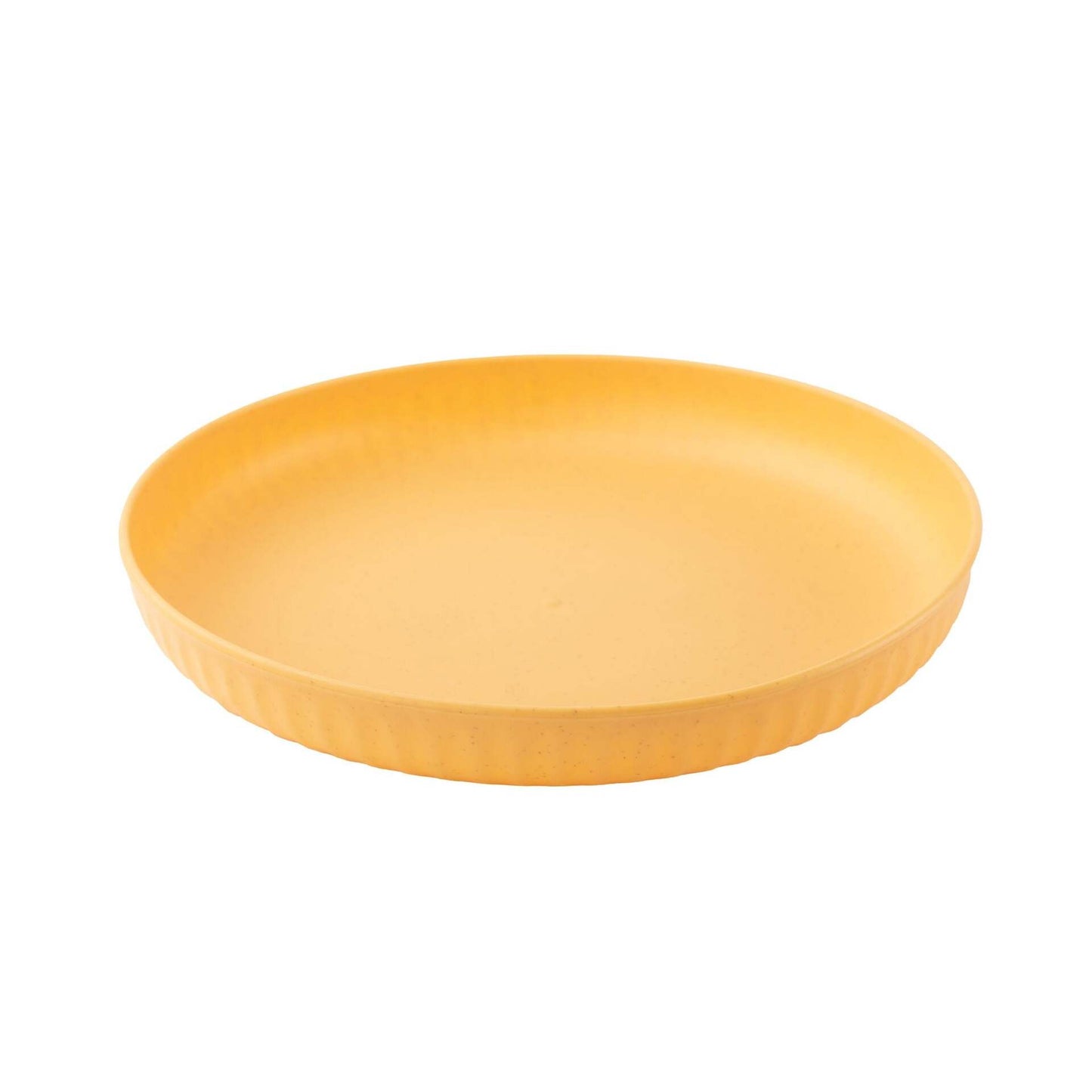 Wheat Straw and Bamboo Fiber Fluted Snack Plates Set Of 4