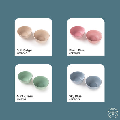 Rice Husk & Bamboo Fibre Mixing Bowl Set | Lightweight & Microwave Safe