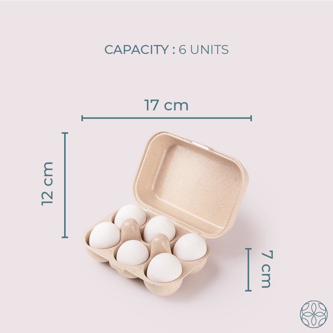 Eco-Friendly Rice Husk Egg Storage Box with Lid