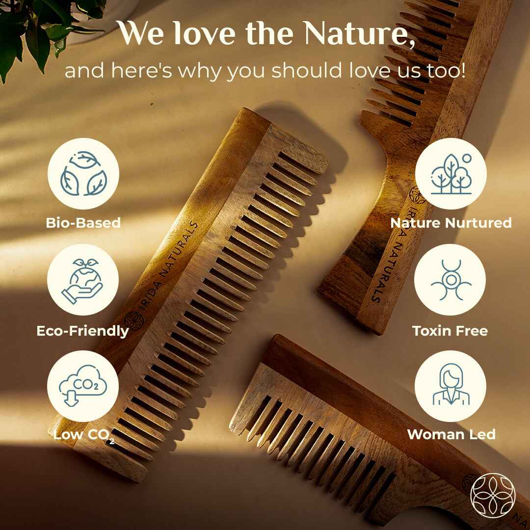 Neem Comb Neem Wooden Hair Comb Online | Best Price in India – Irida Naturals