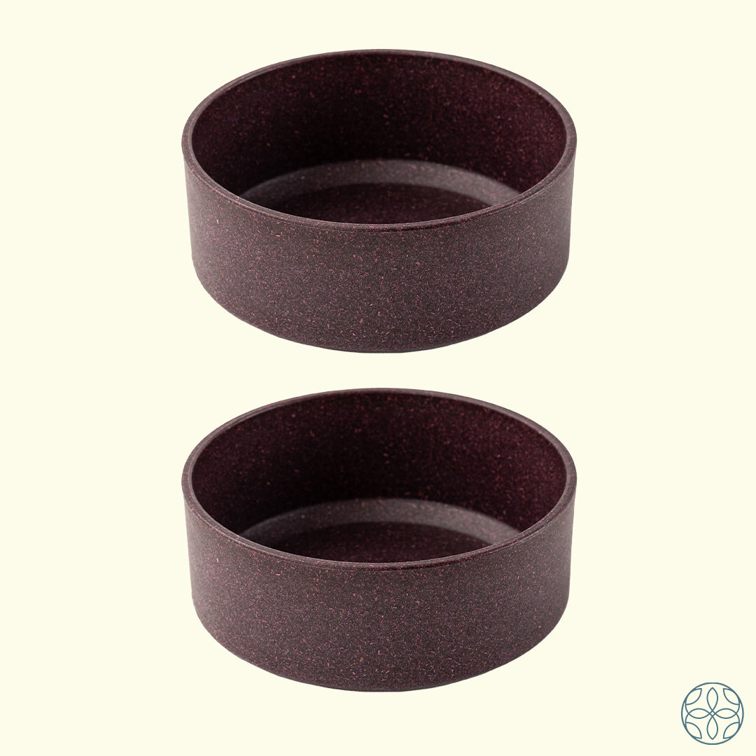 Rice Husk Dog Bowls Round - Deep Purple