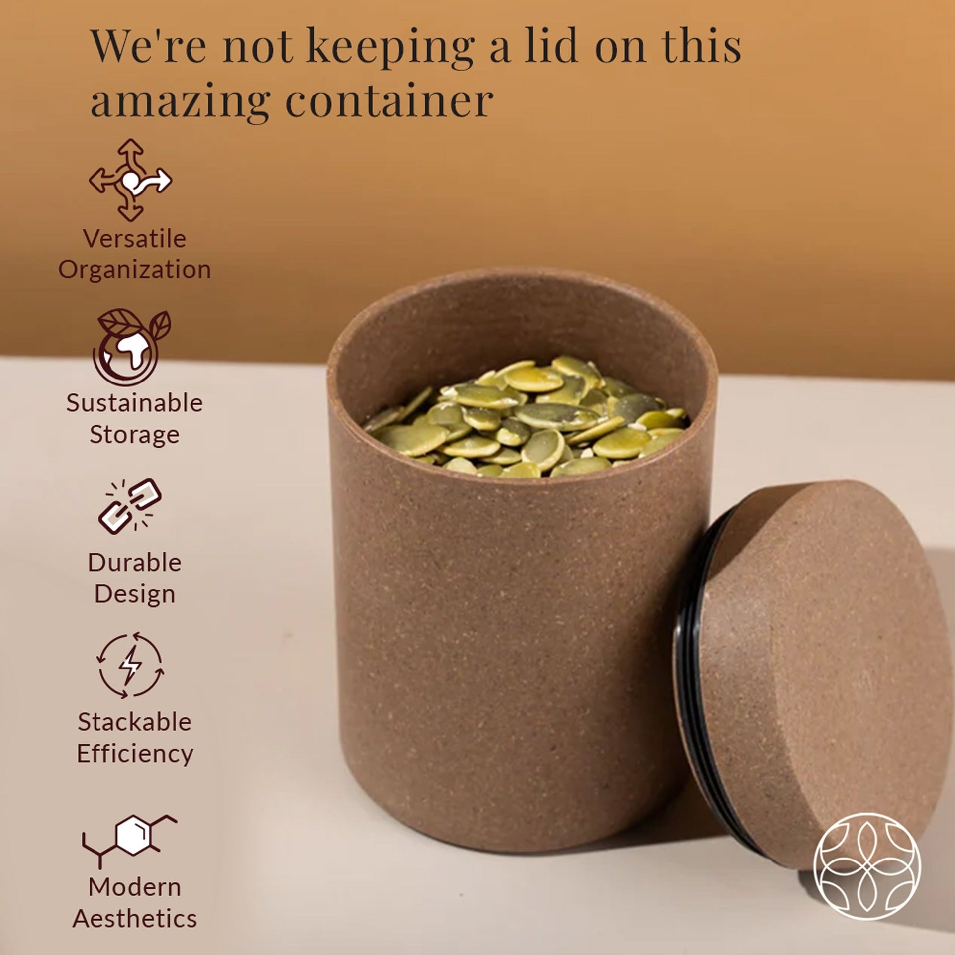 Rice Husk And Bamboo Fiber Airtight Storage Container For Kitchen ...