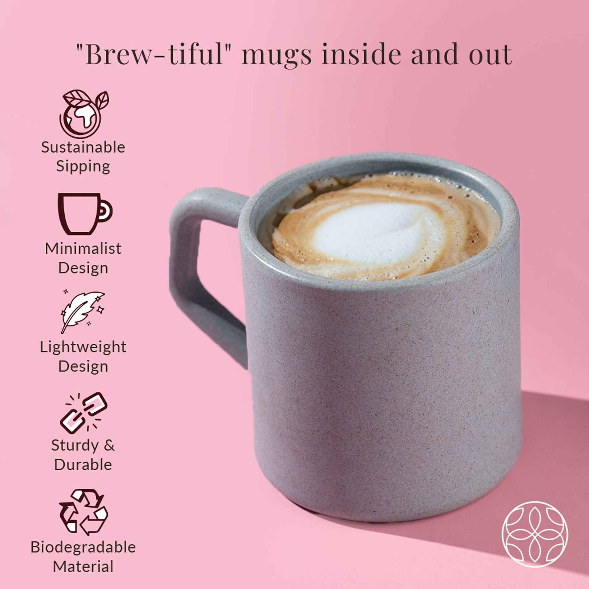 Rice Husk And Bamboo Fiber Cute Coffee Mugs