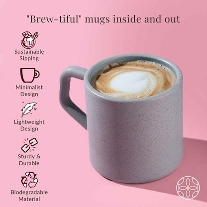 Rice Husk And Bamboo Fiber Cute Coffee Mugs