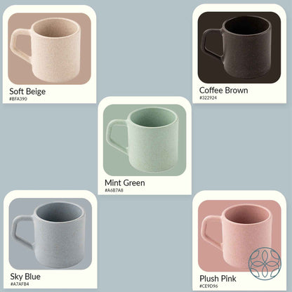 Rice Husk And Bamboo Fiber Cute Coffee Mugs