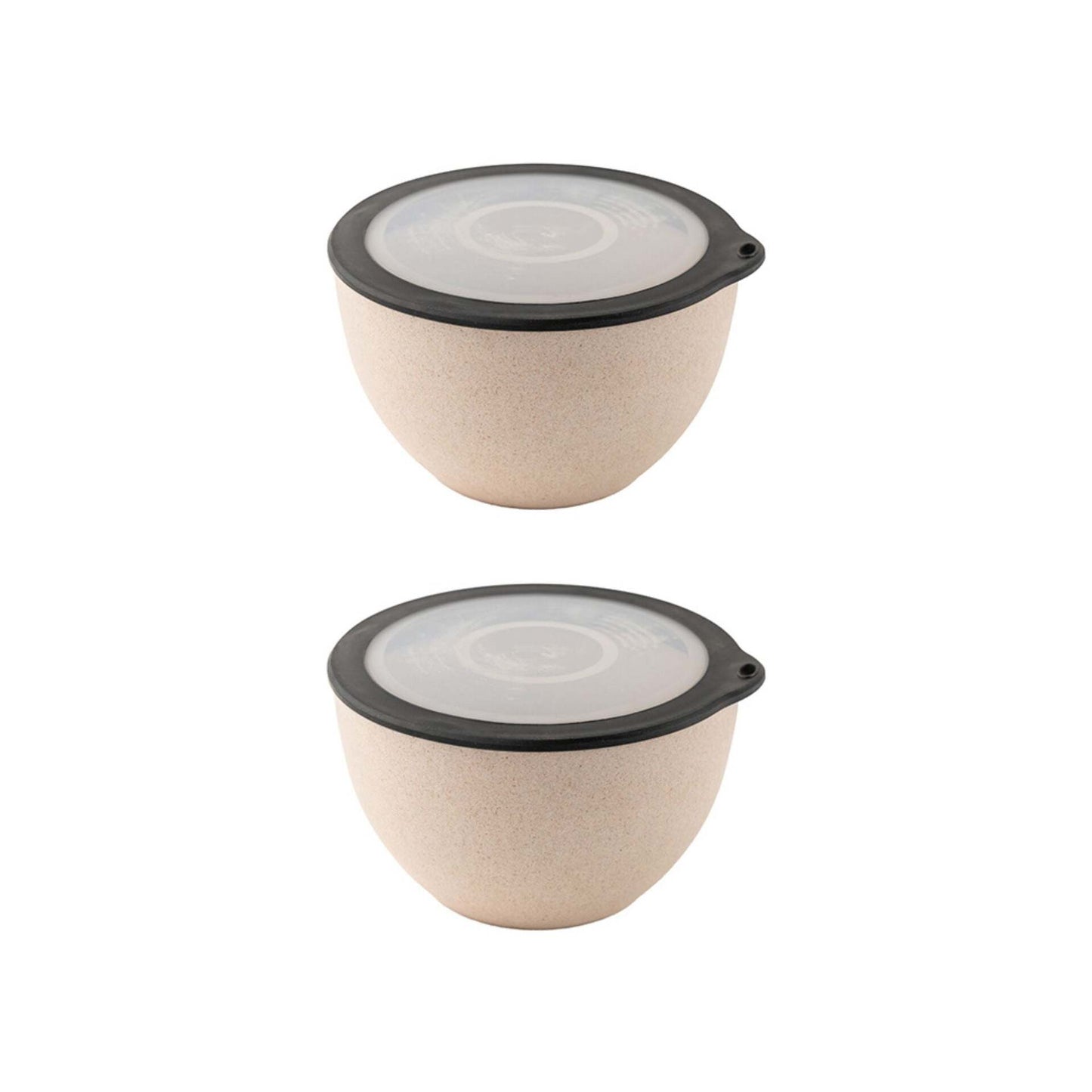 Rice Husk And Bamboo Fiber Serving Bowl With Lid- 1.6L