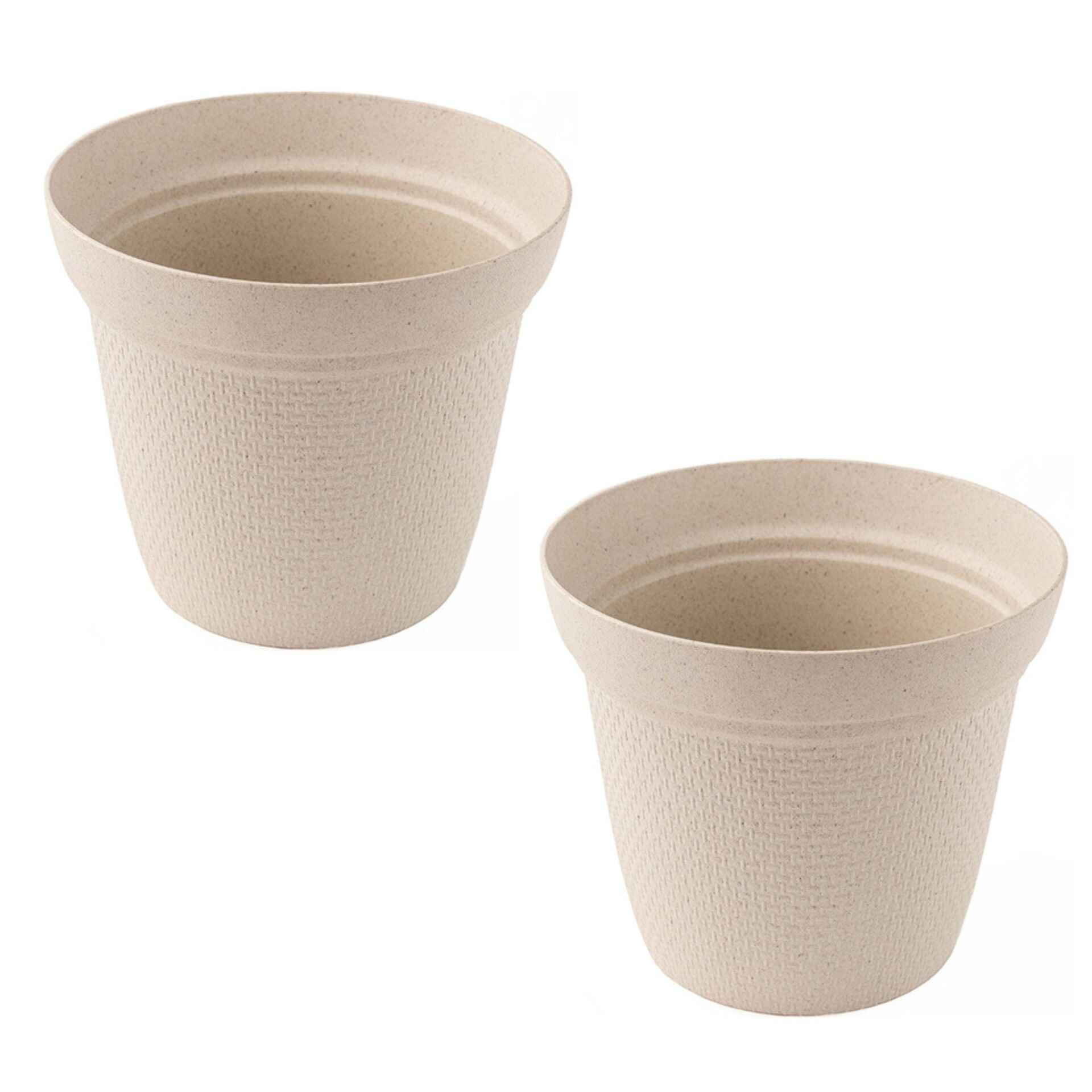 Rice Husk and Bamboo Fiber Dahlia Pot and Planter