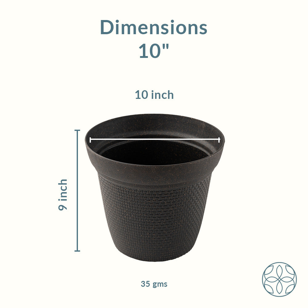Rice Husk and Bamboo Fiber Dahlia Pot and Planter