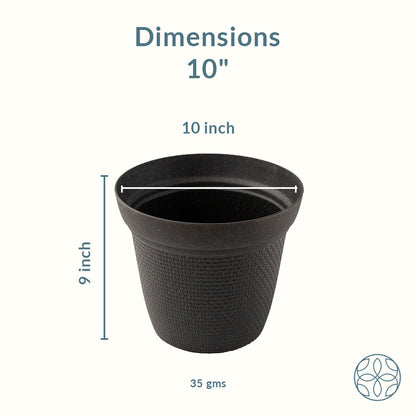 Rice Husk and Bamboo Fiber Dahlia Pot and Planter