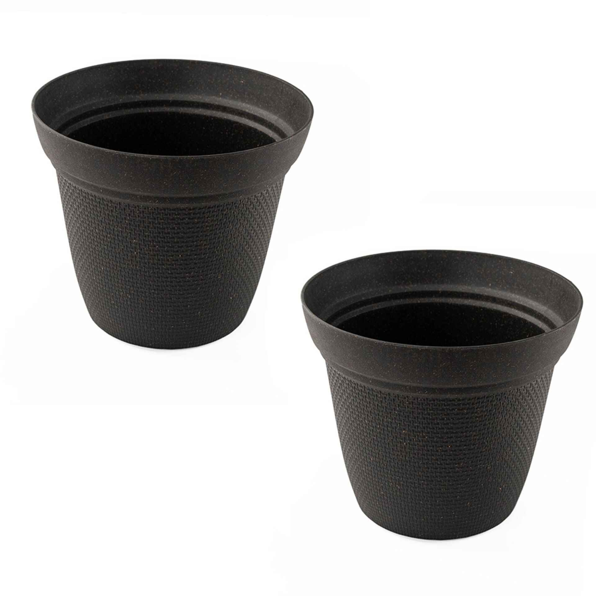 Rice Husk and Bamboo Fiber Dahlia Pot and Planter
