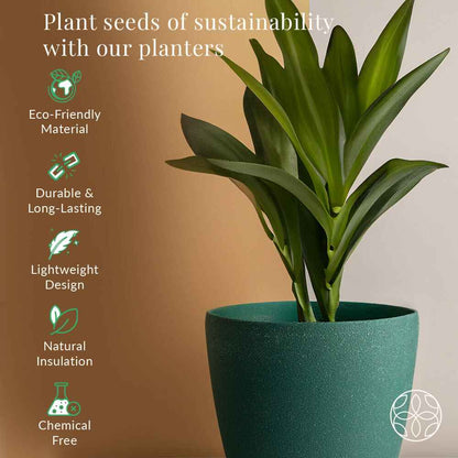 Rice Husk and Bamboo Fiber Lily Pot and Planter