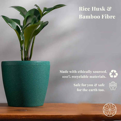Rice Husk and Bamboo Fiber Lily Pot and Planter