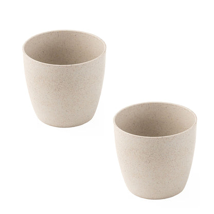 Rice Husk and Bamboo Fiber Lily Pot and Planter - Set of 2