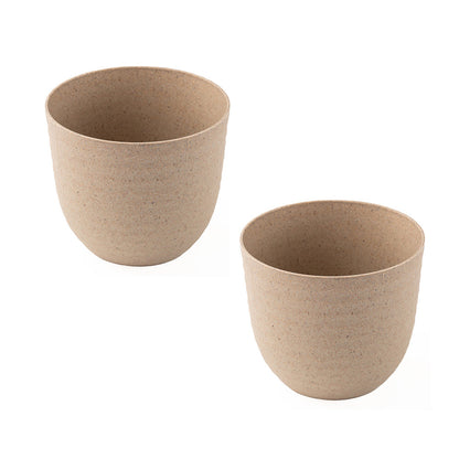 Rice Husk and Bamboo Fiber Lily Pot and Planter - Set of 2