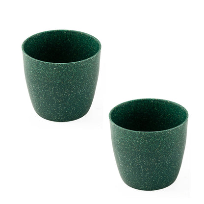 Rice Husk and Bamboo Fiber Lily Pot and Planter - Set of 2
