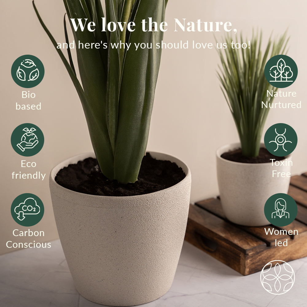 Rice Husk and Bamboo Fiber Lily Pot and Planter