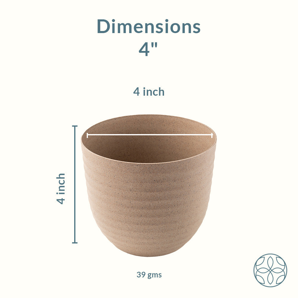 Rice Husk and Bamboo Fiber Peony Pot and Planter
