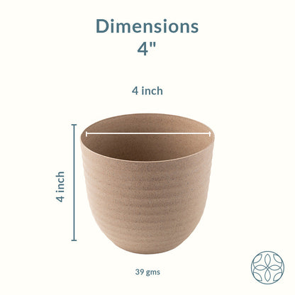 Rice Husk and Bamboo Fiber Peony Pot and Planter