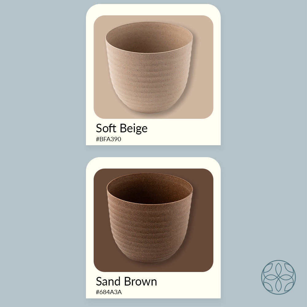 Rice Husk and Bamboo Fiber Peony Pot and Planter