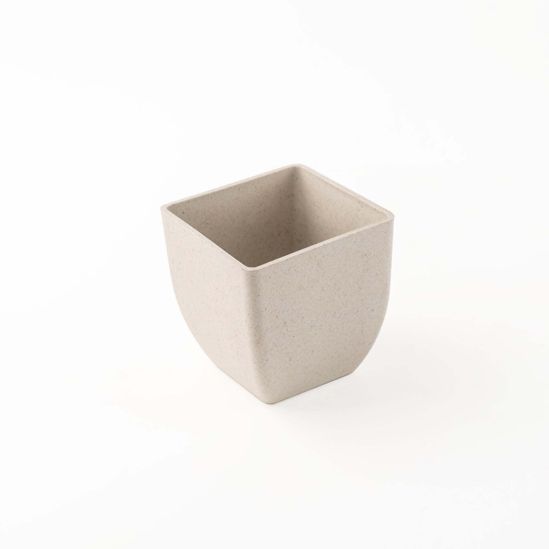 Rice Husk and Bamboo Fiber Sakura Pot and Planter - 4"- Set of 2