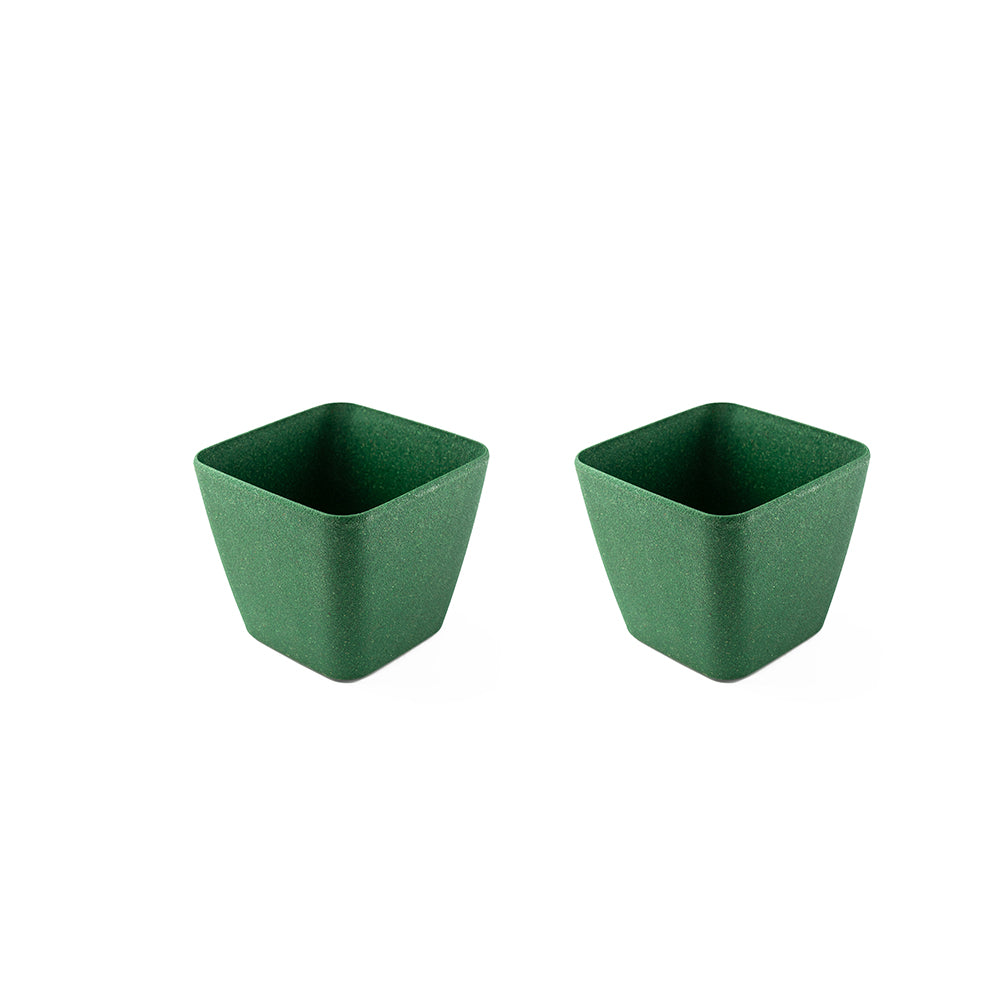 Rice Husk and Bamboo Fiber Sakura Pot and Planter - 4"- Set of 2