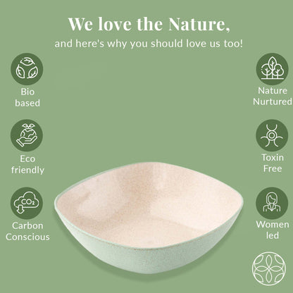Rice husk And Bamboo Fiber Multipurpose Snack Bowls