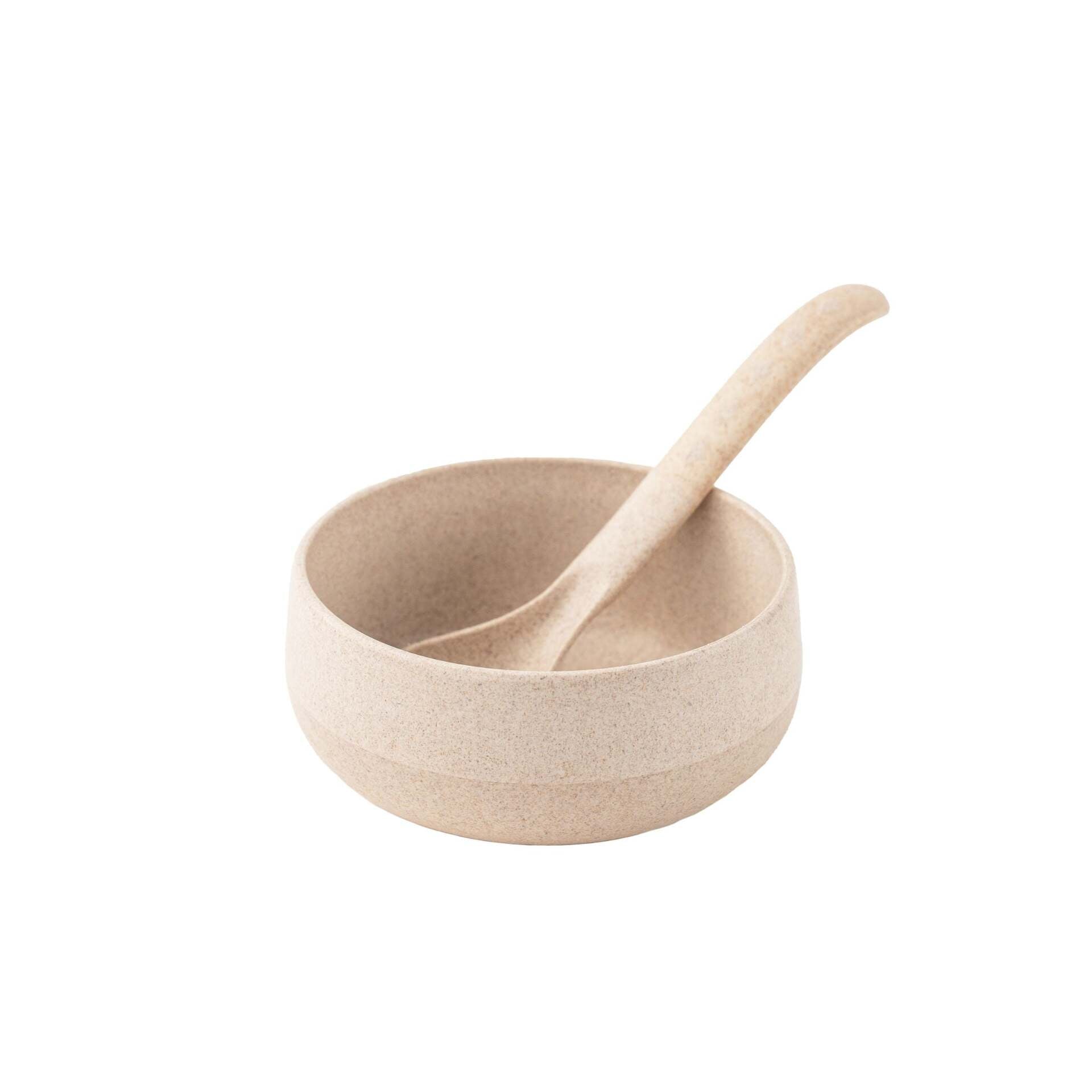 Rice husk And Bamboo Fiber Soup Bowls With Spoons
