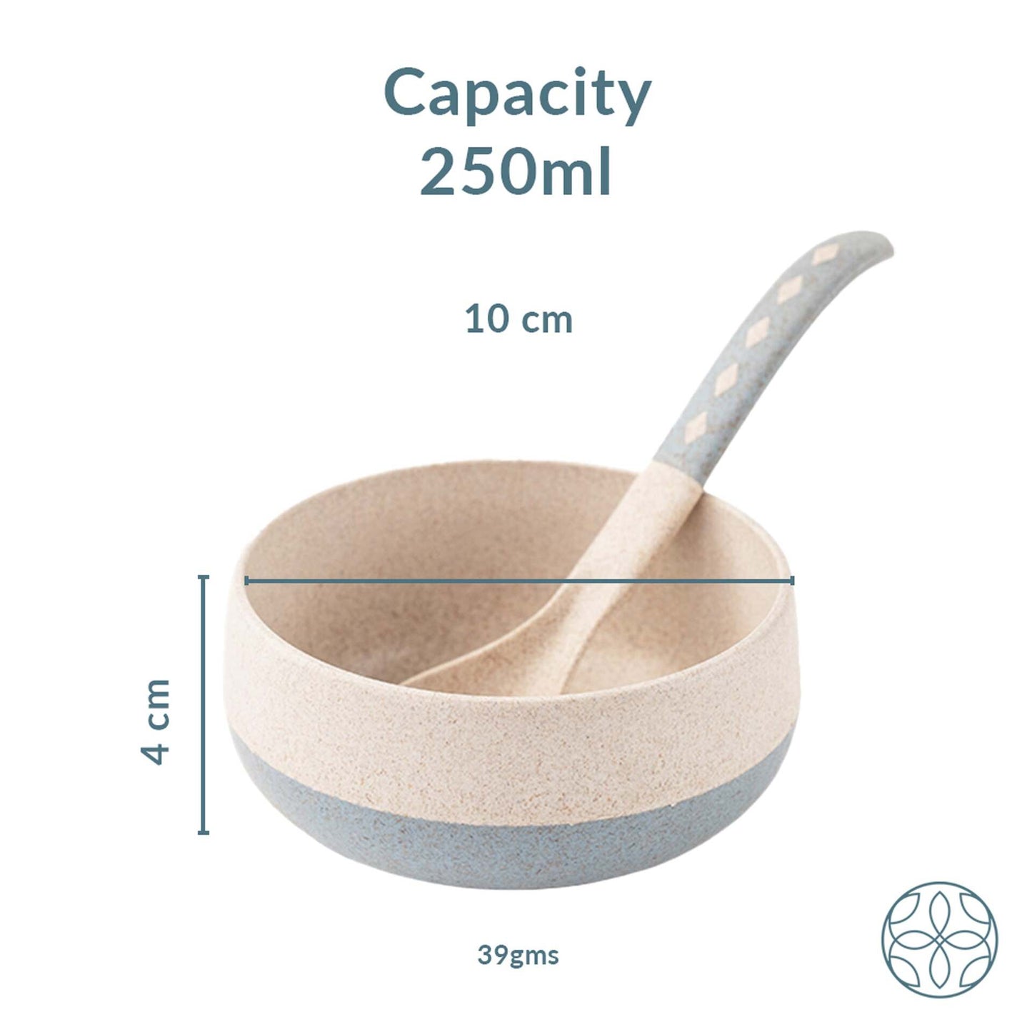 Rice husk And Bamboo Fiber Soup Bowls With Spoons