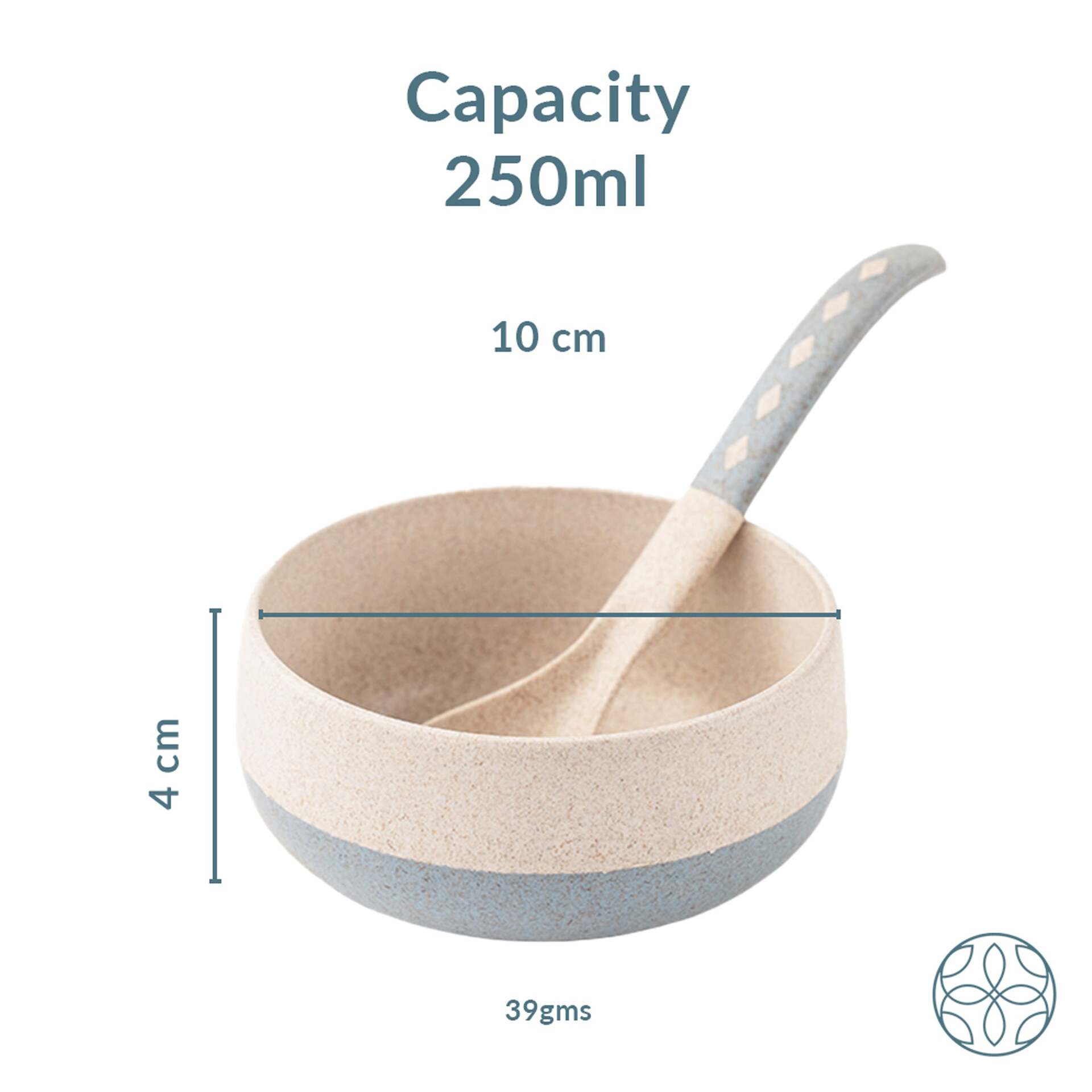 Rice husk And Bamboo Fiber Soup Bowls With Spoons