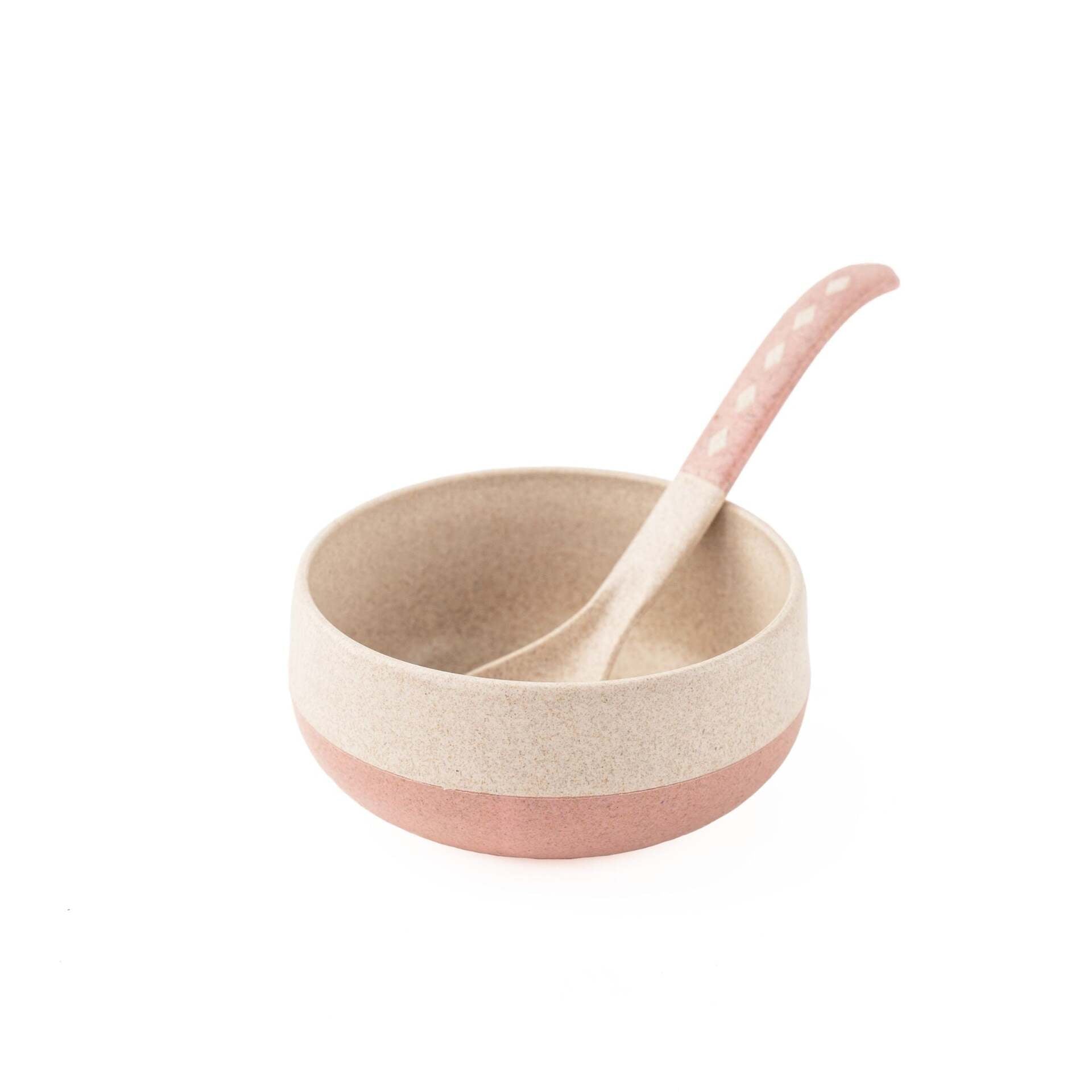 Rice husk And Bamboo Fiber Soup Bowls With Spoons