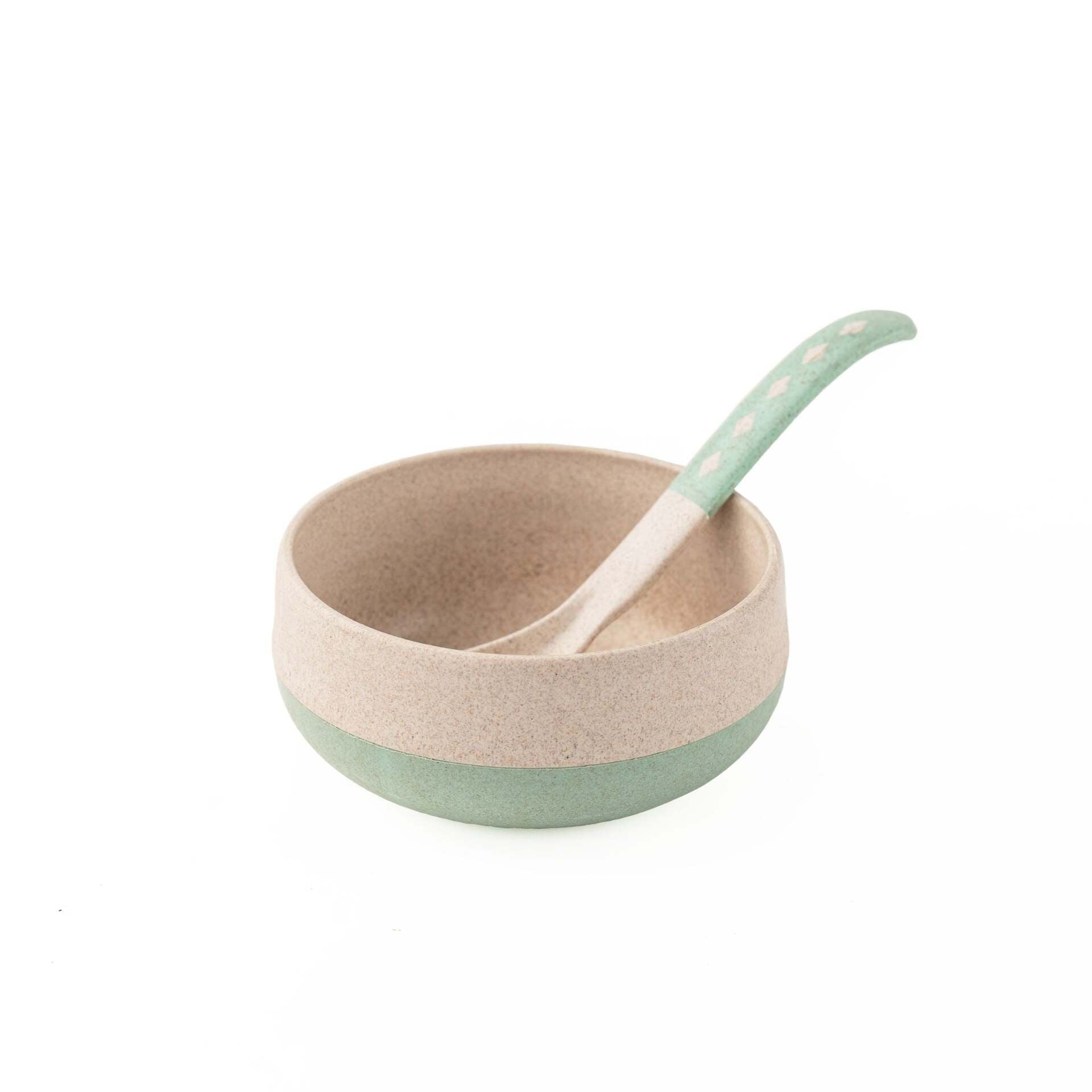 Rice husk And Bamboo Fiber Soup Bowls With Spoons