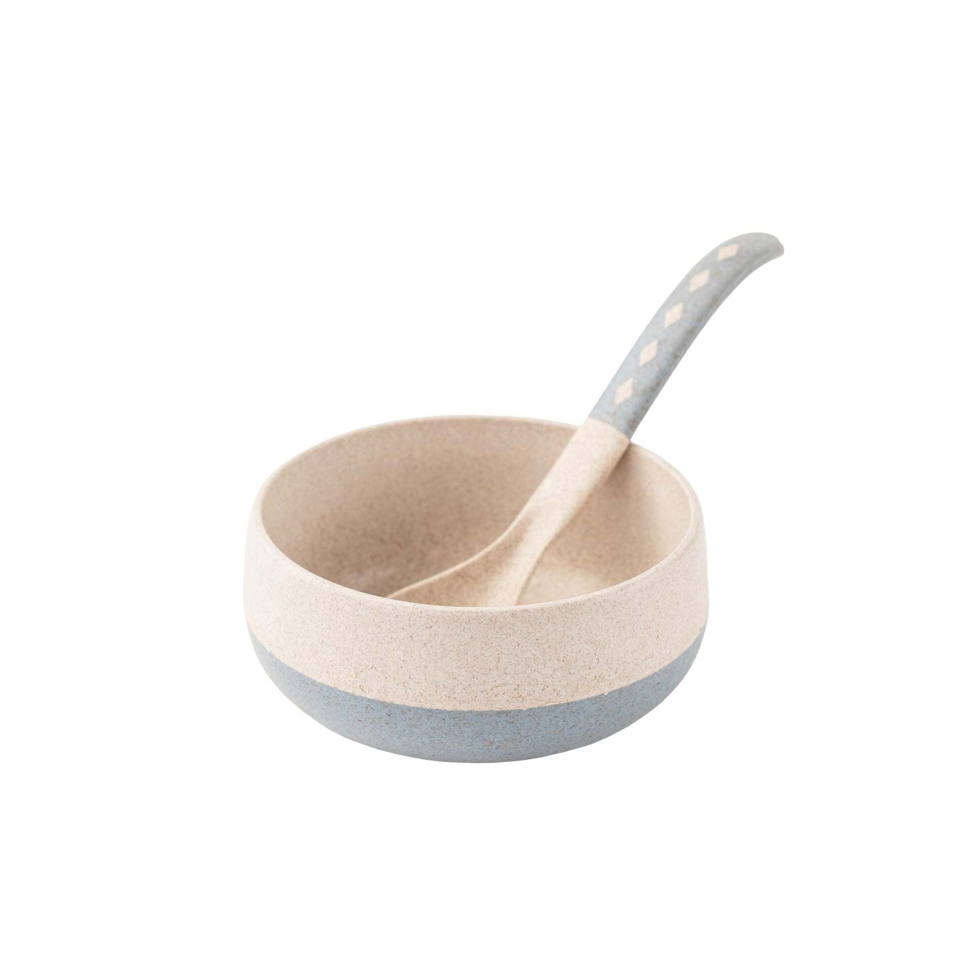 Rice husk And Bamboo Fiber Soup Bowls With Spoons