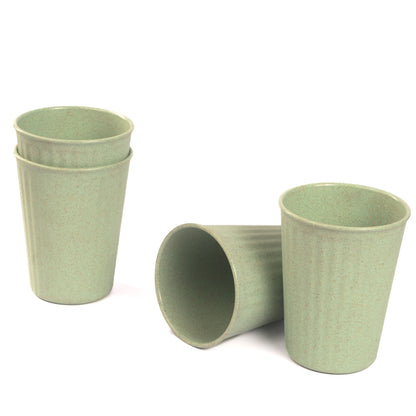 Rice Husk & Bamboo Fibre Fluted Cups Set Pack of 4