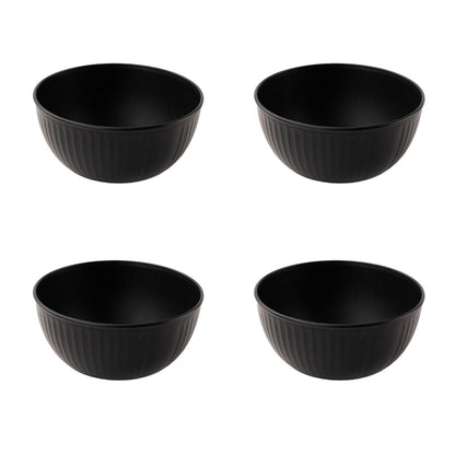 Wheat Straw and Bamboo Fiber Fluted Serving Bowls