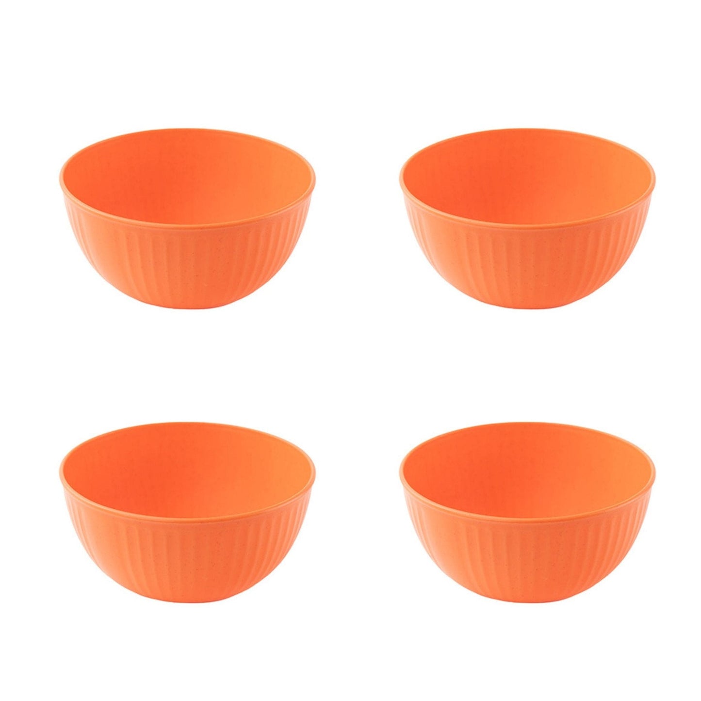 Wheat Straw and Bamboo Fiber Fluted Serving Bowls