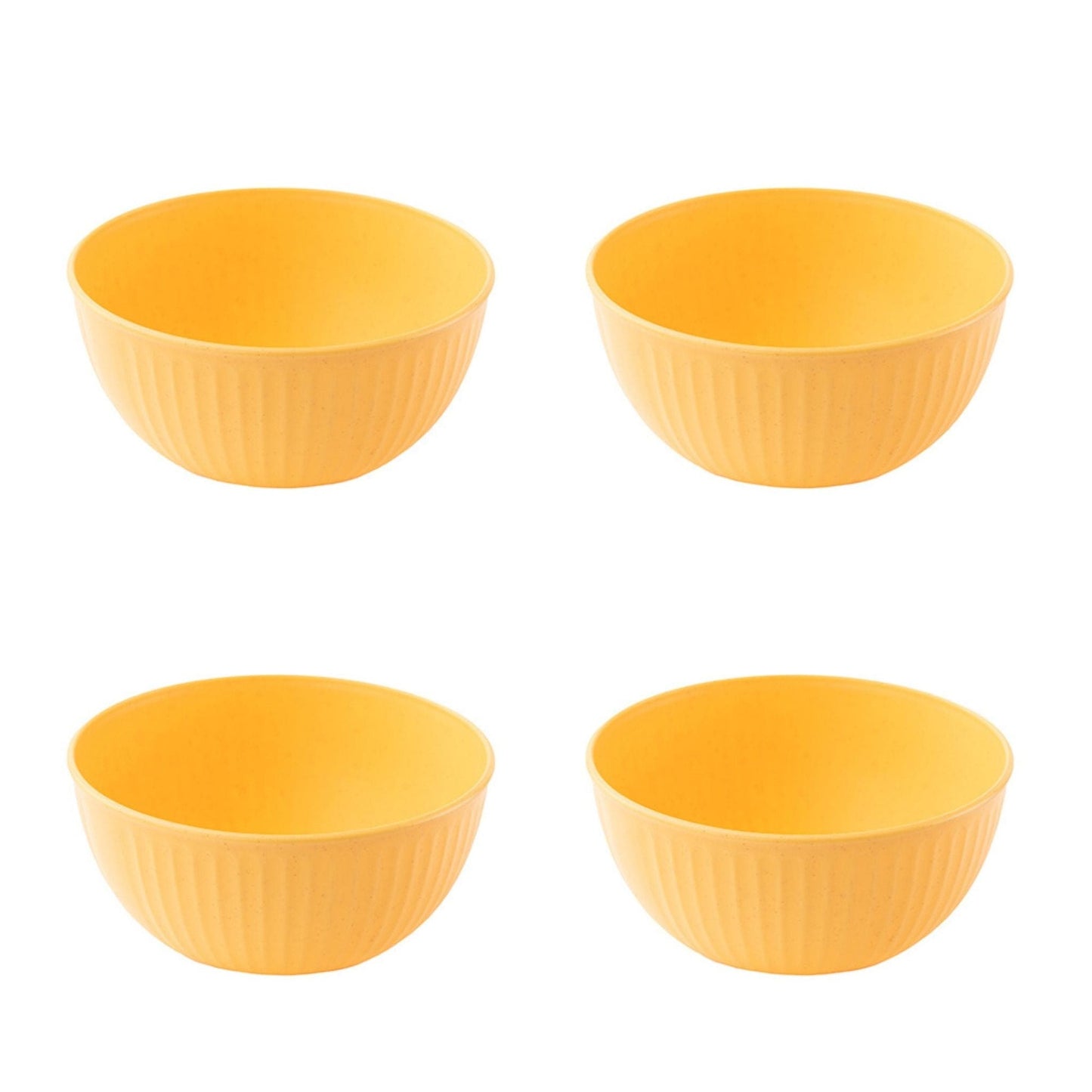 Wheat Straw and Bamboo Fiber Fluted Serving Bowls