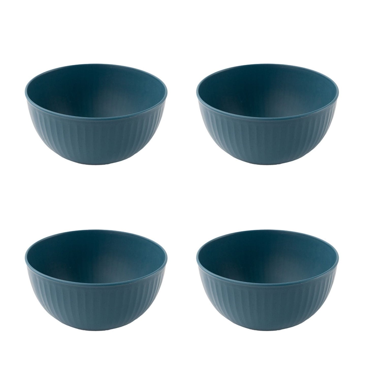 Wheat Straw and Bamboo Fiber Fluted Serving Bowls
