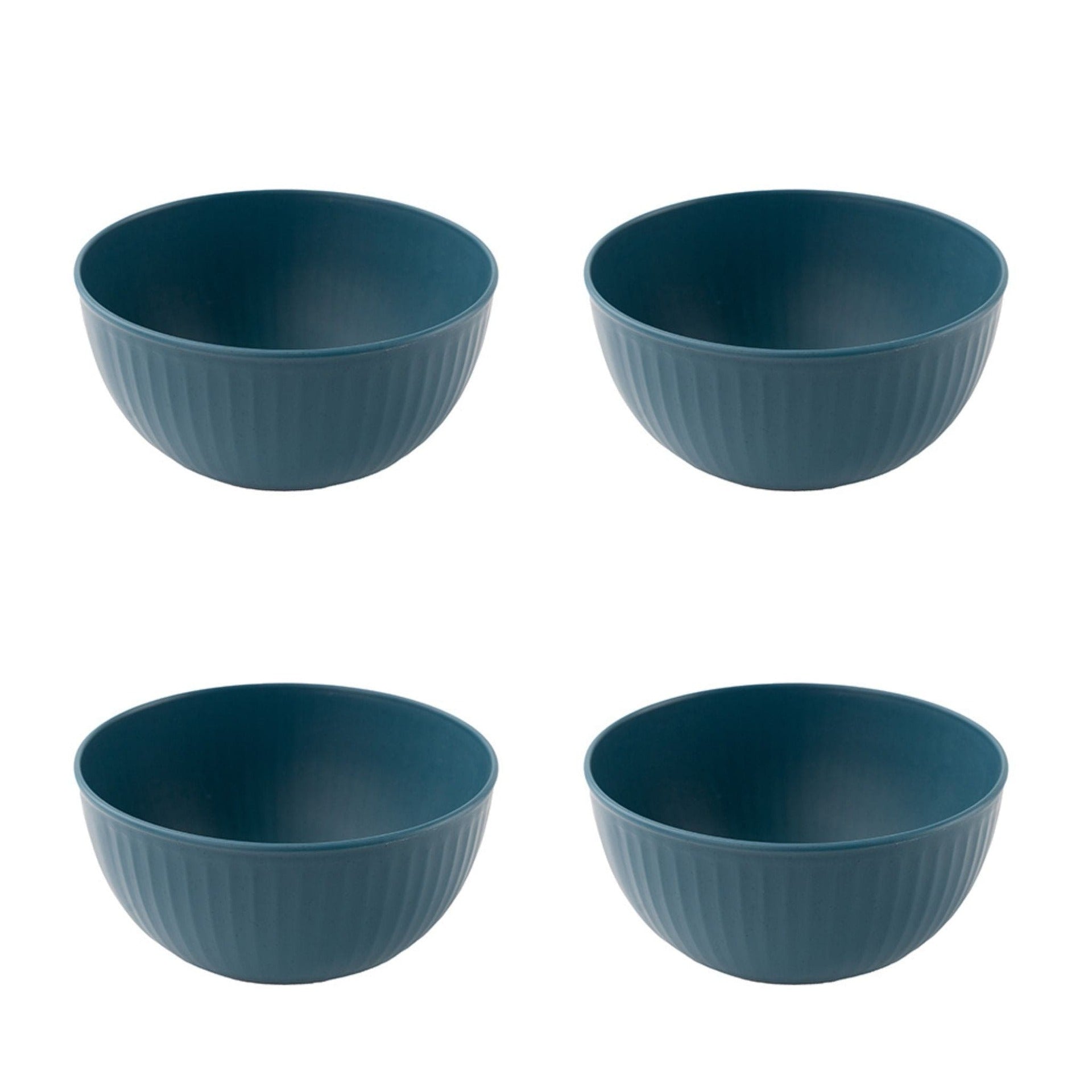 Wheat Straw and Bamboo Fiber Fluted Serving Bowls